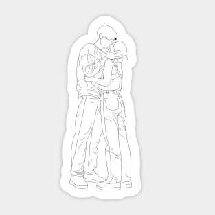 Couple kissing love Sticker